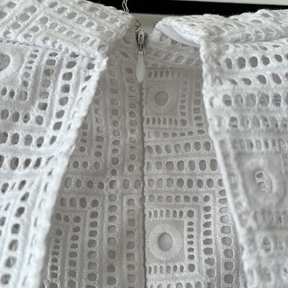 KOOKAI White Broderie Anglaise Embroidered Off The Shoulder Mini Dress - Picture 12 of 16
